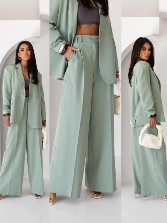 Trousers Dileva elegant matcha 