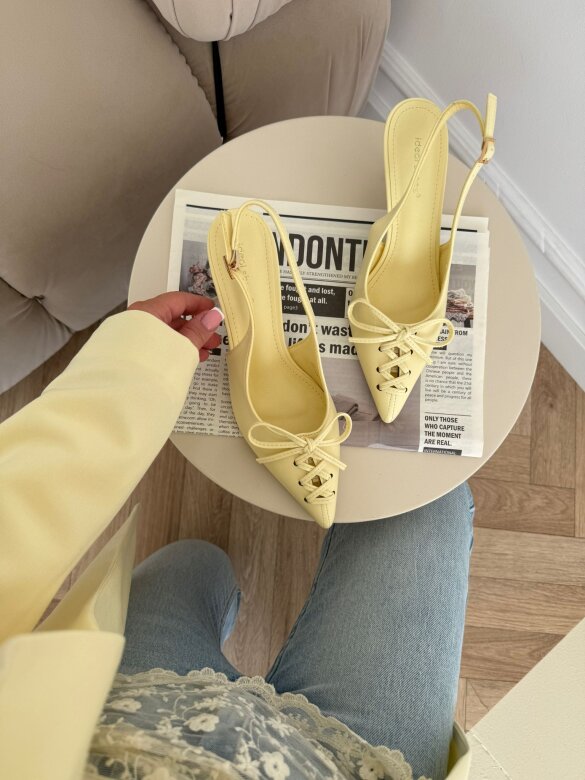 Szpilki Cansas butter yellow