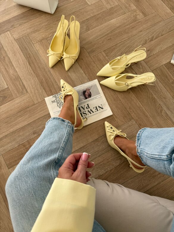 Szpilki Cansas butter yellow