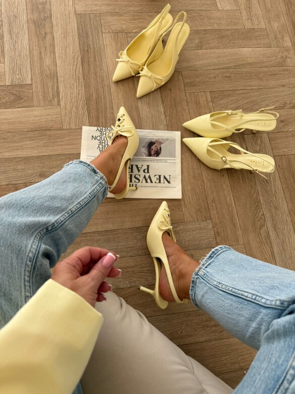 Szpilki Cansas butter yellow