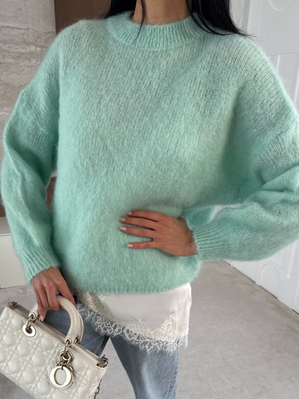 Sweter Elies turkusowy 