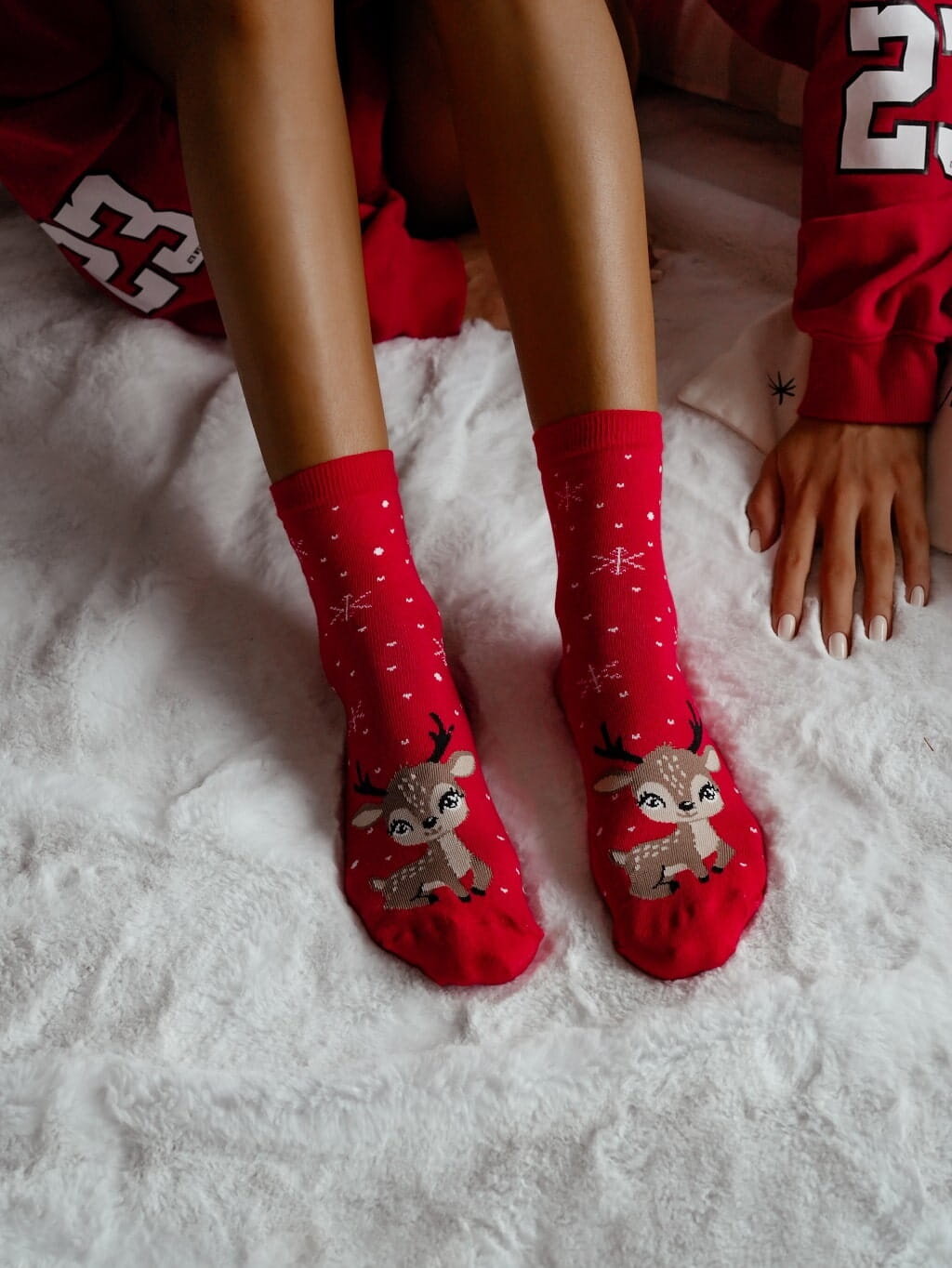 Skarpetki Little Reindeer czerwone