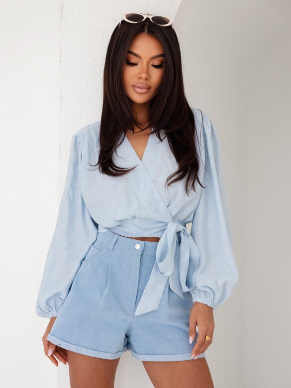 Top Macarella with viscose blue