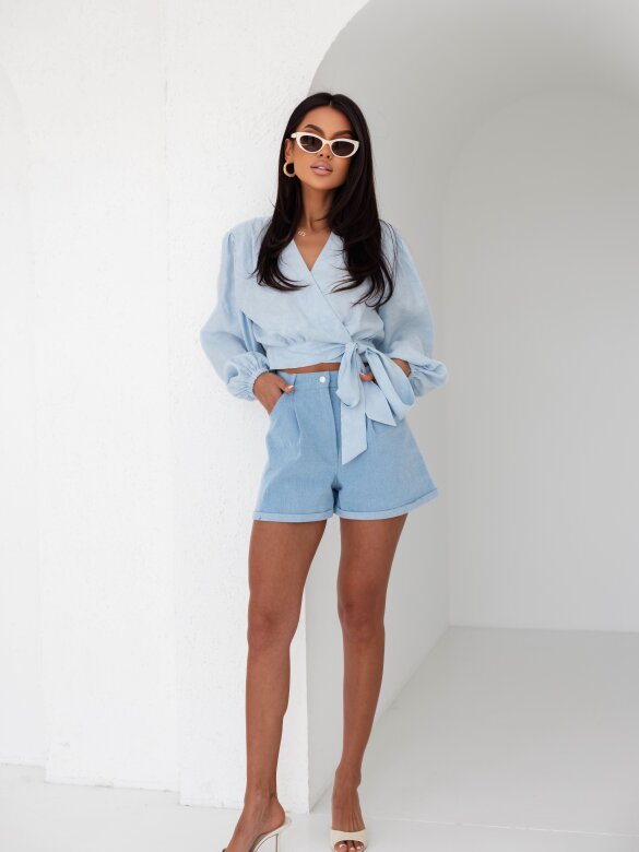 Top Macarella with viscose blue