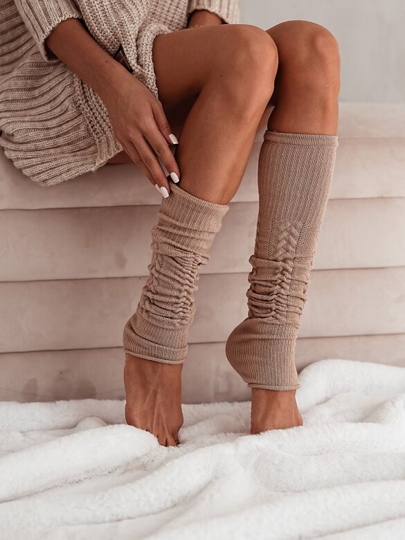 Leg warmers Braid beige
