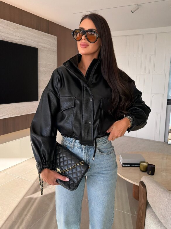 Kurtka Millo eko skóra czarna