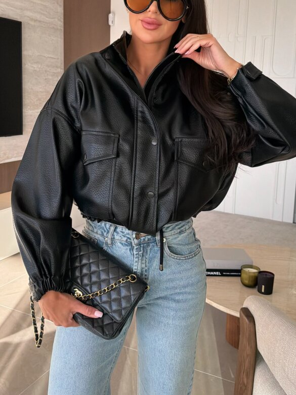 Kurtka Millo eko skóra czarna