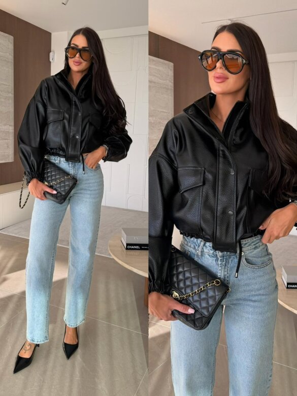 Kurtka Millo eko skóra czarna