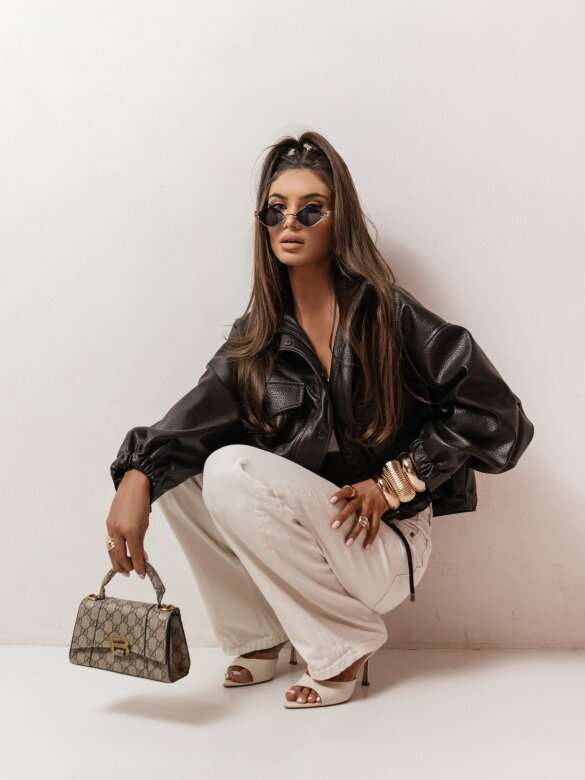 Kurtka Millo eko skóra czekoladowa 