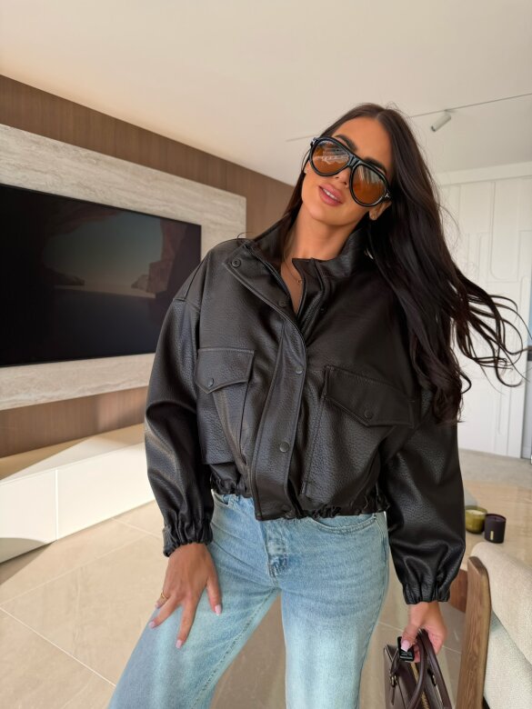 Kurtka Millo eko skóra czekoladowa 