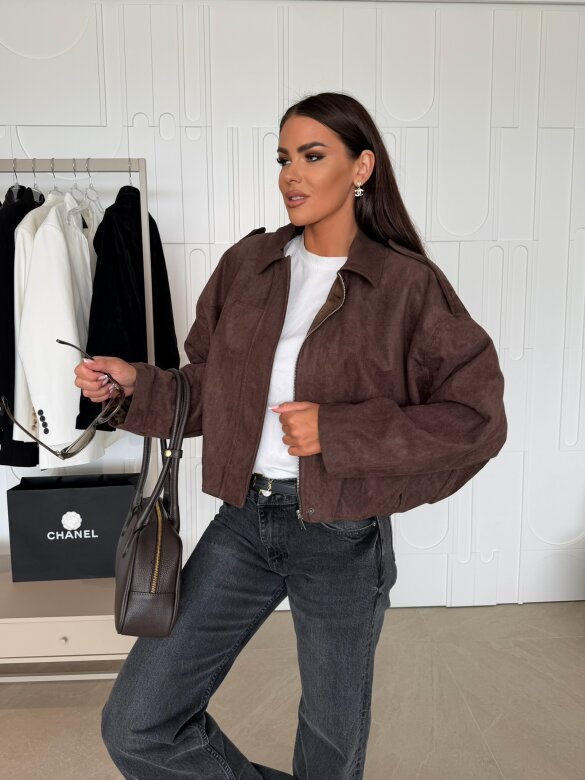 Bomber Jacket Casita seude chocolate