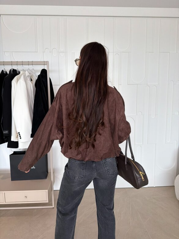 Bomber Jacket Casita seude chocolate