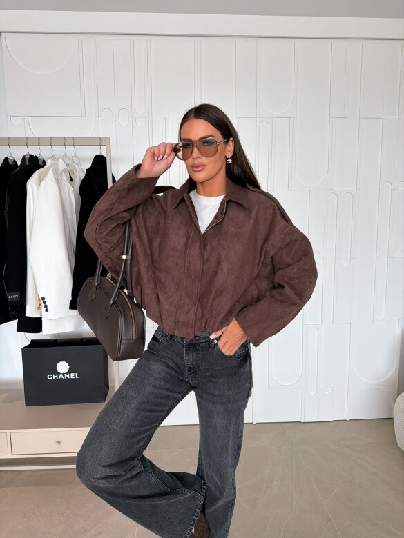 Bomber Jacket Casita seude chocolate
