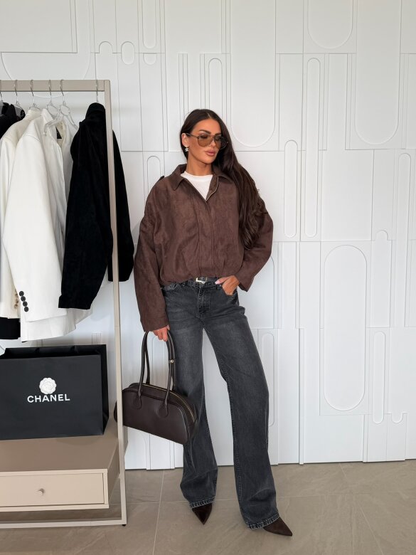 Bomber Jacket Casita seude chocolate