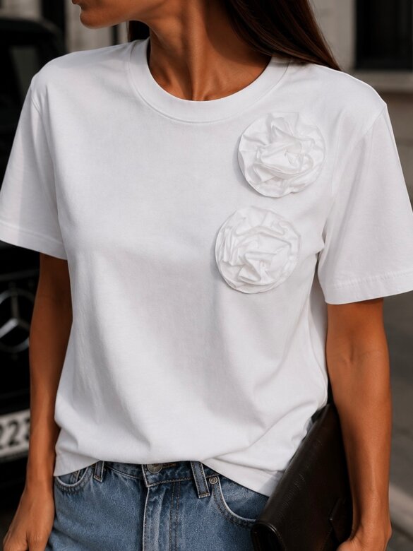 T-shirt Rosi with viscose white