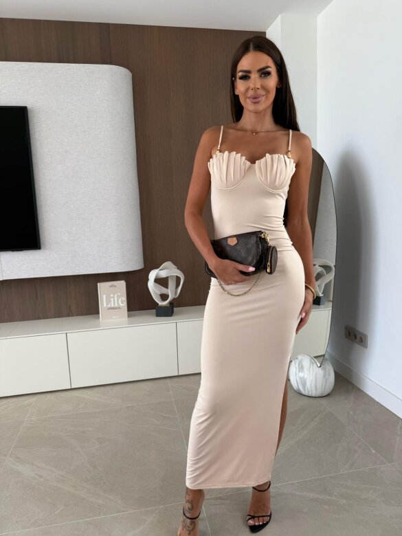 Sukienka Violina maxi nude 