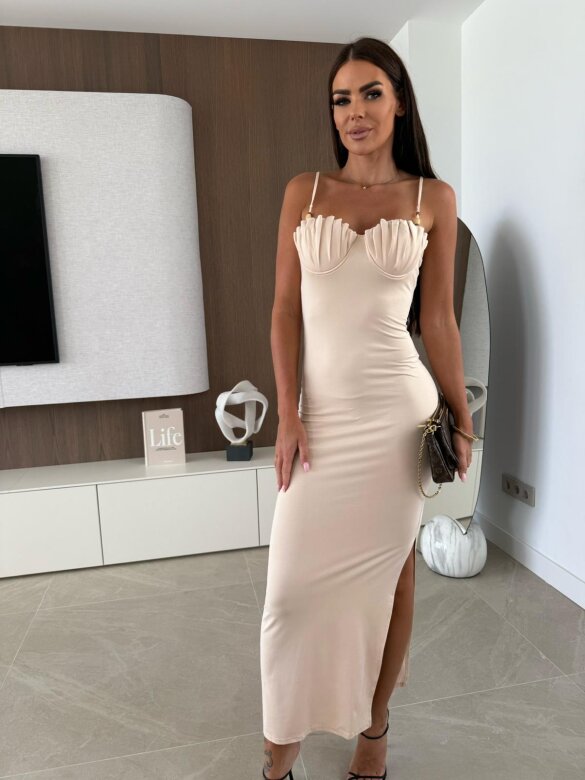 Sukienka Violina maxi nude 