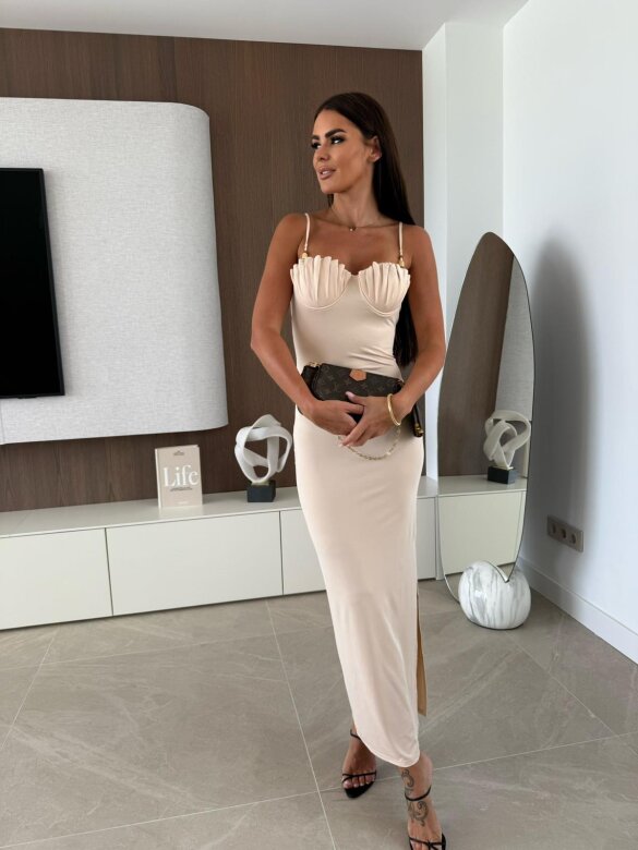 Sukienka Violina maxi nude 