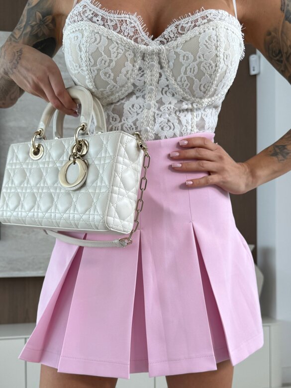 Spódniczko-szorty Flamenco pudrowe