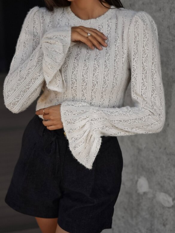 Sweter Cenzie bawełniany ecru