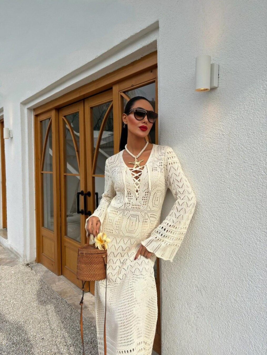 Dress Parysa maxi openwork ecru 4