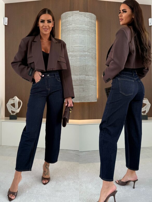 Spodnie Tweed jeans ciemnoniebieskie