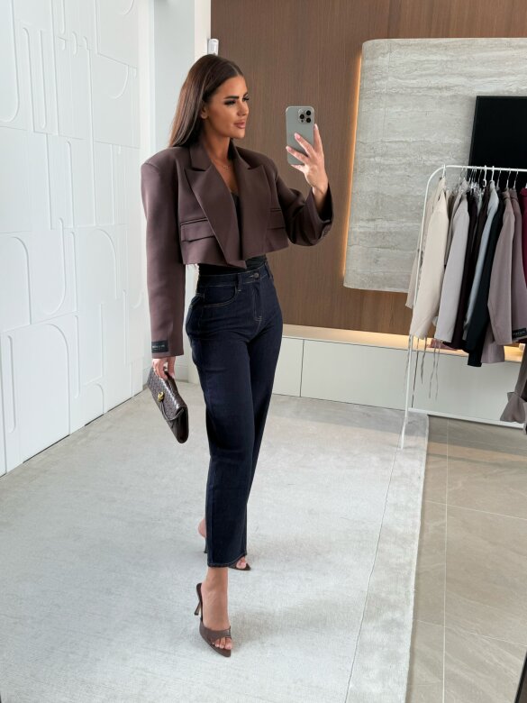 Spodnie Tweed jeans ciemnoniebieskie