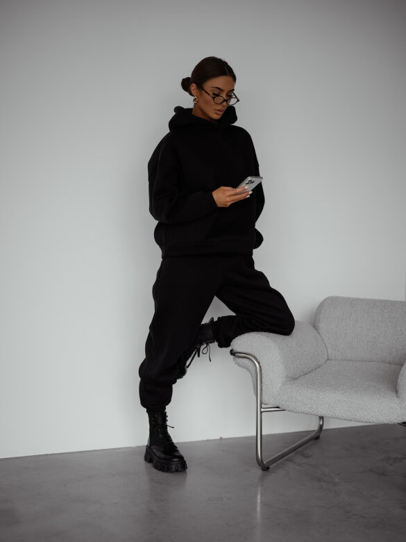 Komplet 2w1 Lorvani dresowy czarny