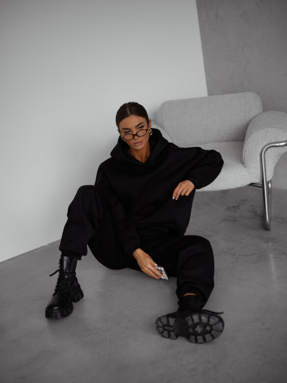 Komplet 2w1 Lorvani dresowy czarny