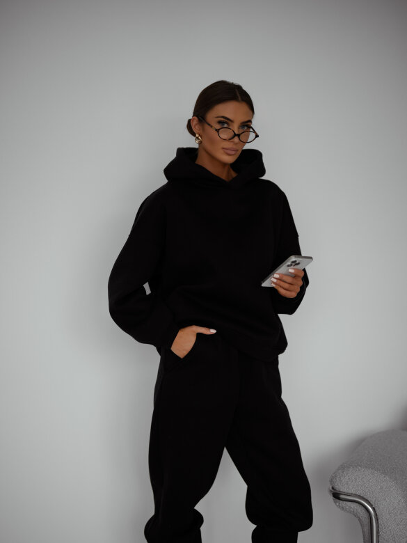 Komplet 2w1 Lorvani dresowy czarny