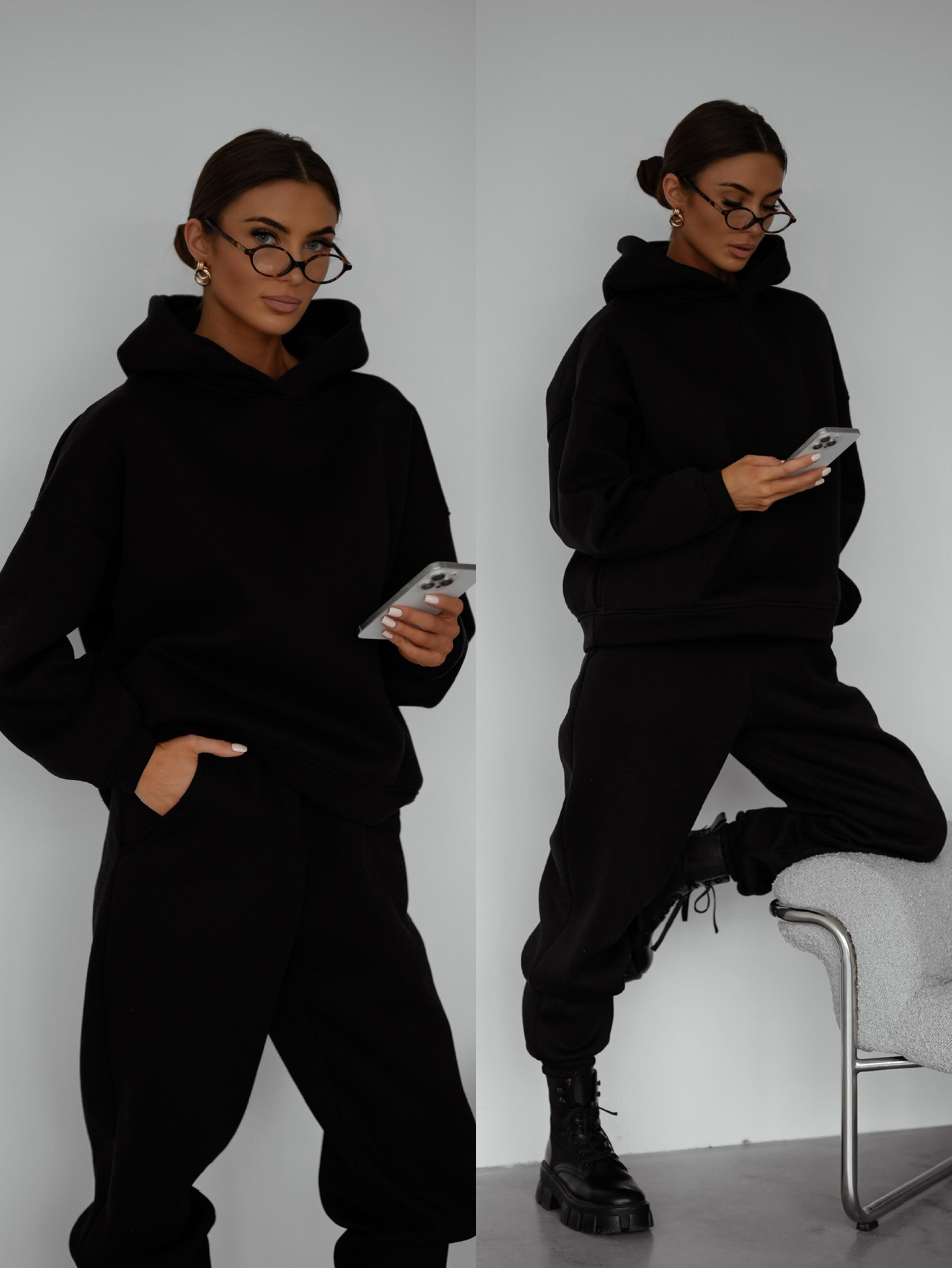 Komplet 2w1 Lorvani dresowy czarny