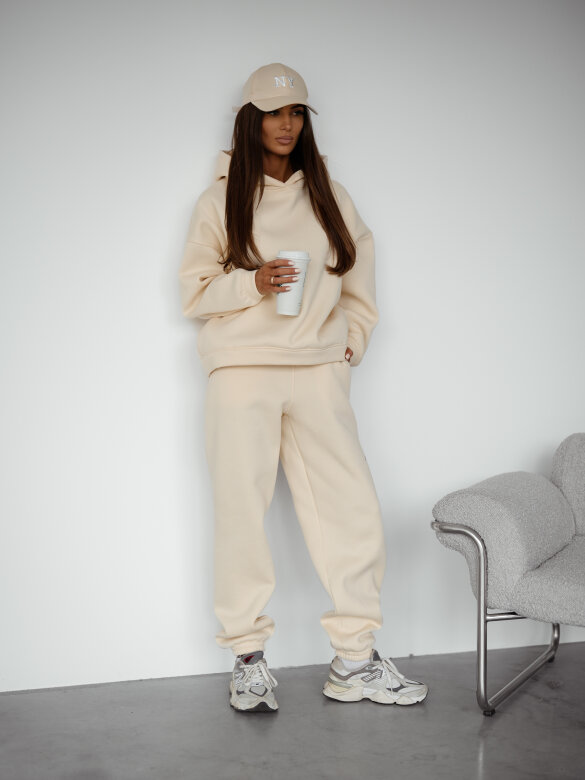 Komplet 2w1 Lorvani dresowy ecru 