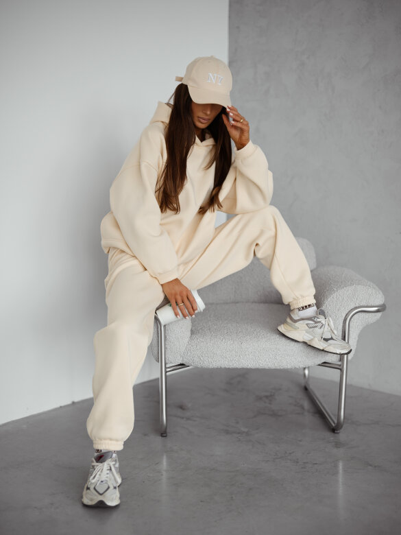 Komplet 2w1 Lorvani dresowy ecru 