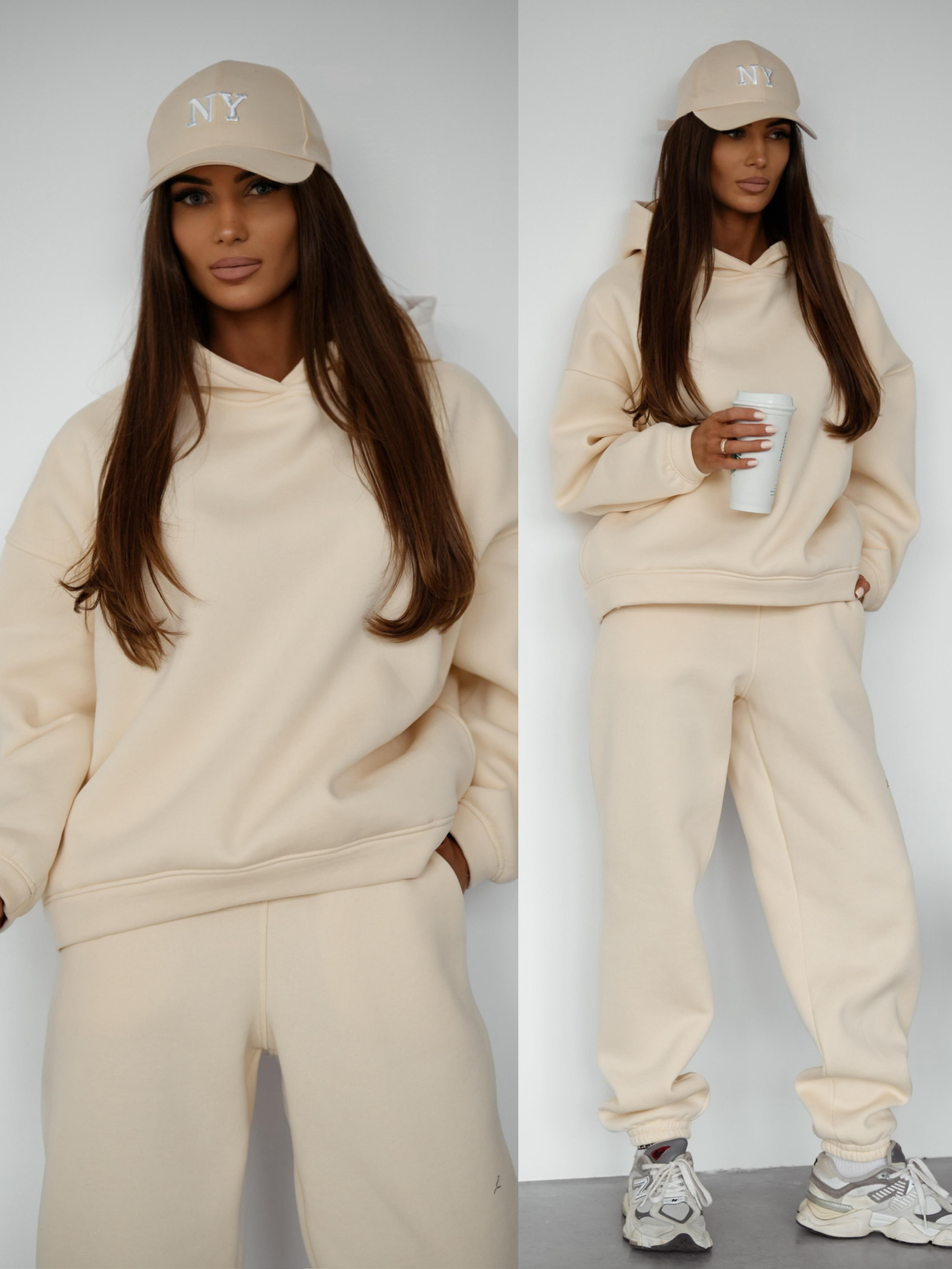 Komplet 2w1 Lorvani dresowy ecru 