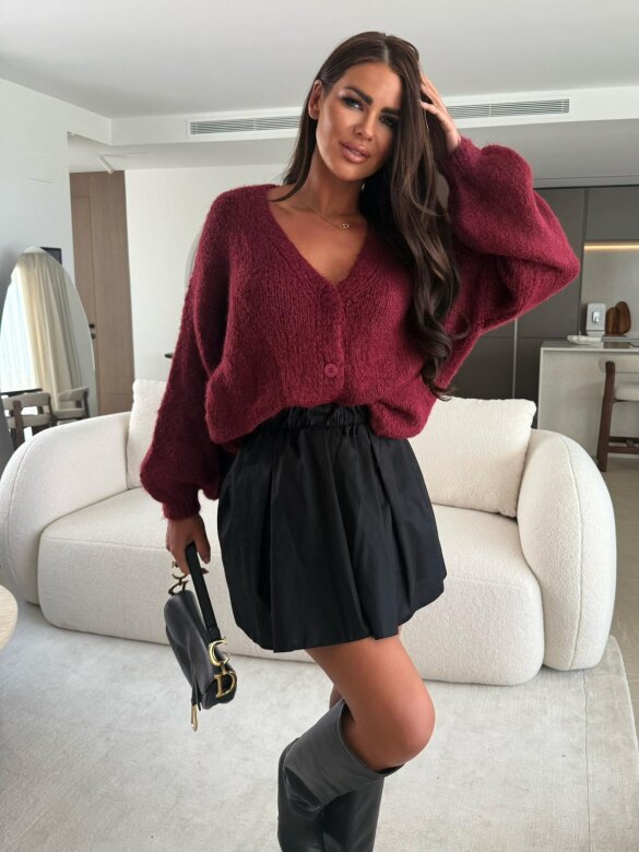 Sweter Giordano bordowy 