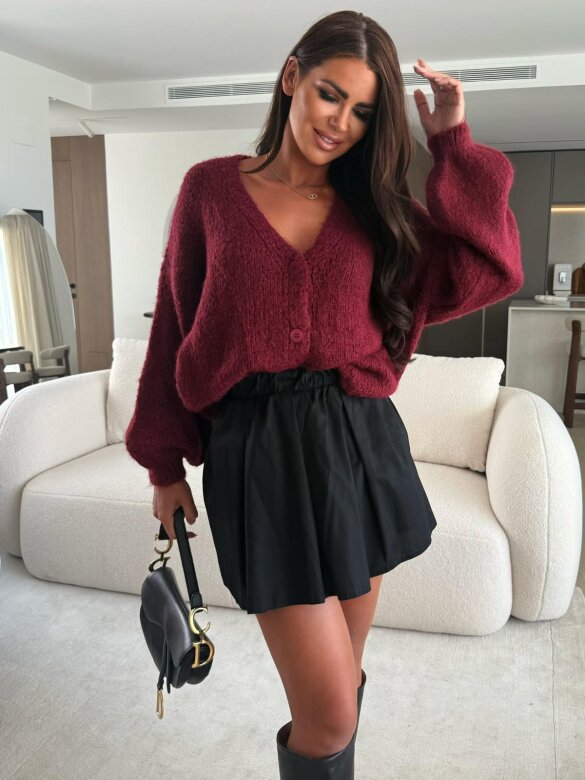 Sweter Giordano bordowy 