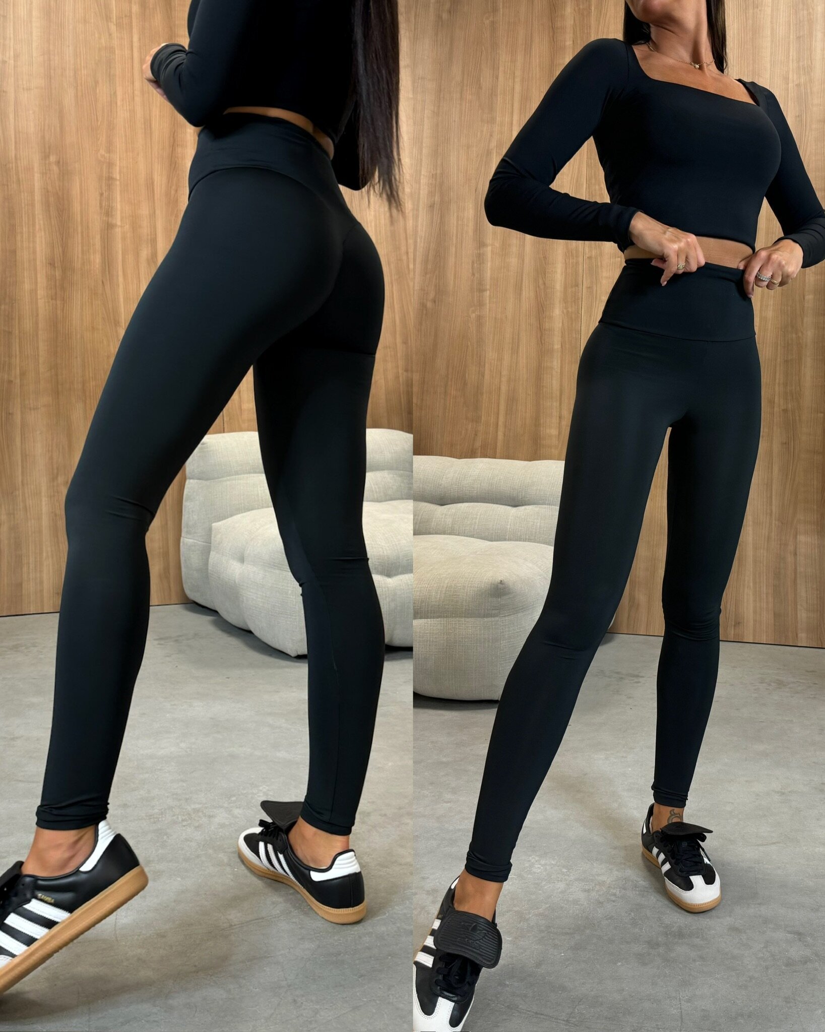 Legginsy Quality High Waist czarne 