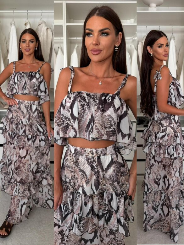 Set 2in1 Minerro animal print beige-black