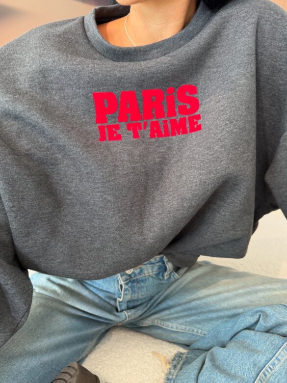 Bluza Paris ocieplana grafitowa 