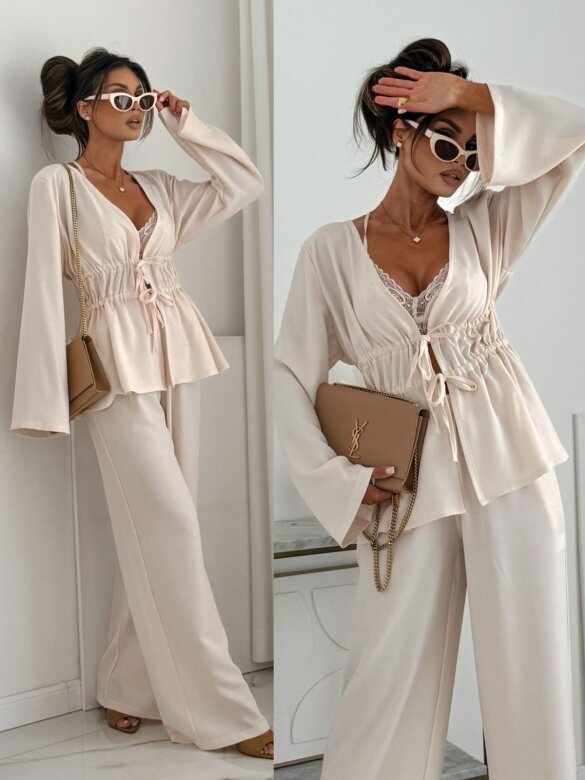 Komplet 2w1 Colly II z bawełną ecru 