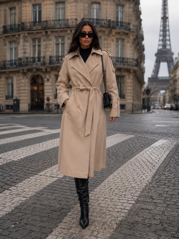 Trench Coat Zafiro light beige
