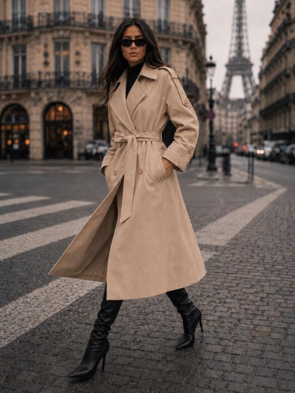 Trench Coat Zafiro light beige