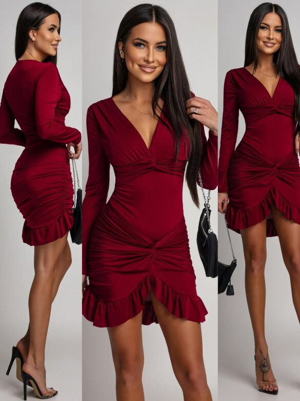 Komplet 2w1 Narine bordowy 