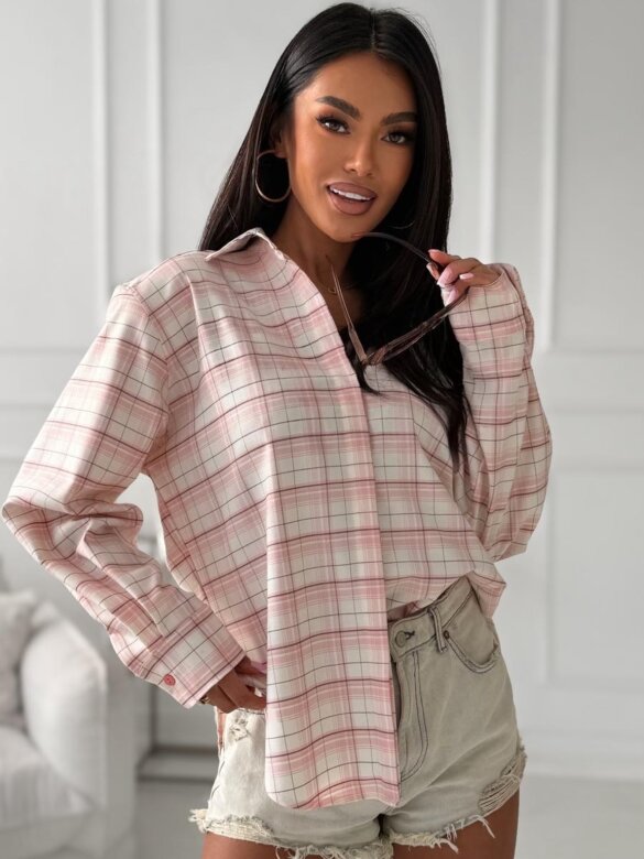 Koszula Nella pudrowo-ecru