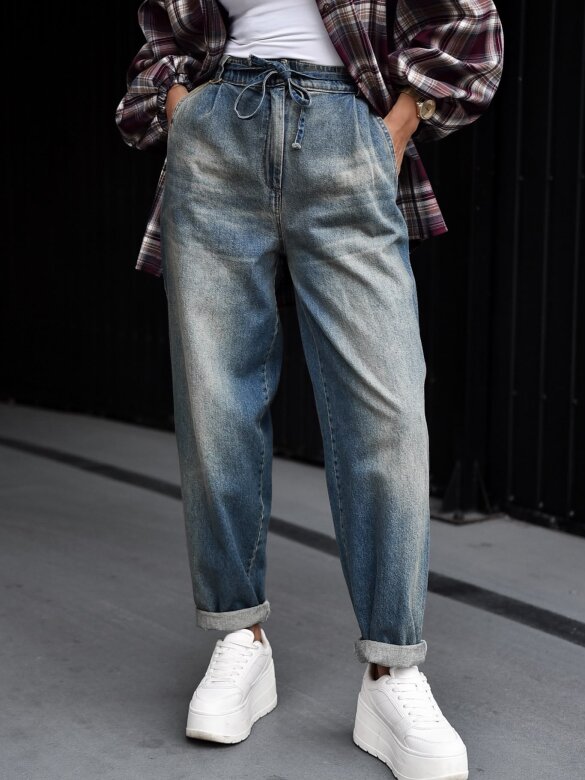 Spodnie Trevor jeans bawełniane niebieskie