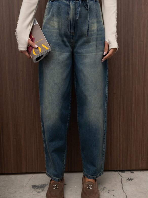 Spodnie Trevor jeans bawełniane niebieskie
