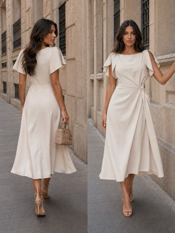 Dress Calvane light beige