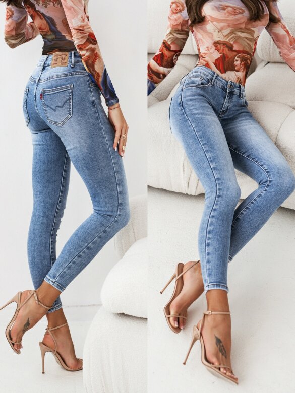 Spodnie Bea skinny jeans niebieskie