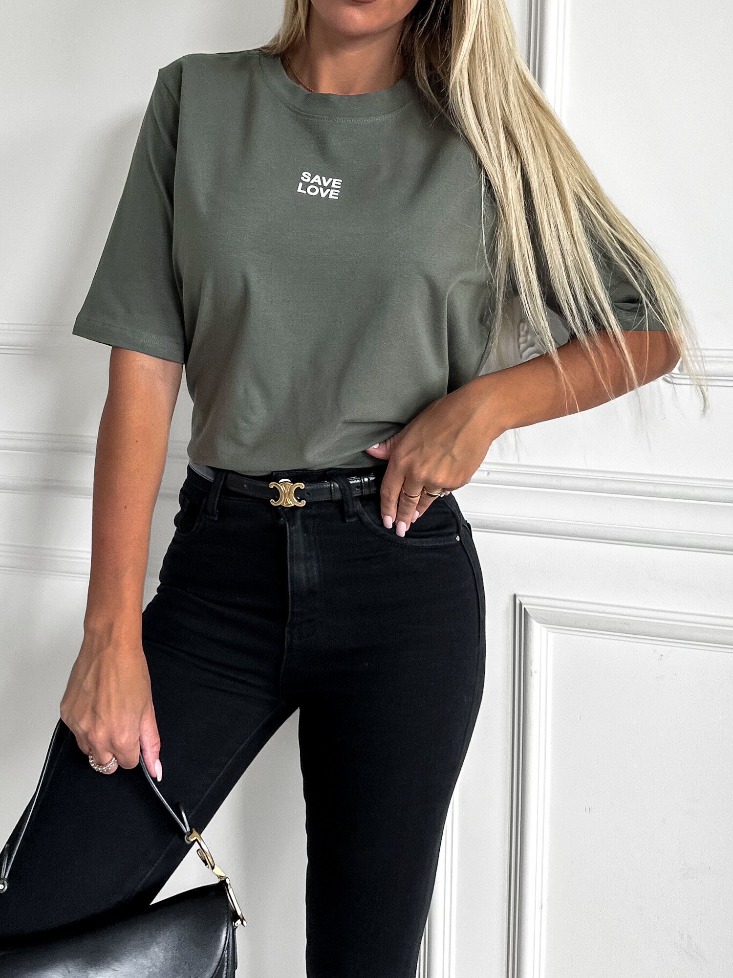 T-shirt Save Love khaki