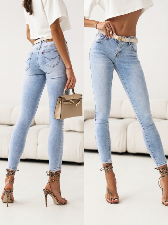 Spodnie Bea skinny jeans jasnoniebieskie
